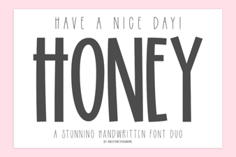 Honey Font Designs for a Nice Day Project