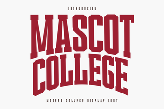 The Mascot College Font in Creative Design Projects