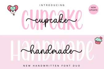 Handmade Cupcake Duo Font for Crafters & Designers